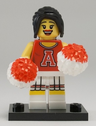 Red Cheerleader, Series 8 (Minifigure Only without Stand and Accessories)