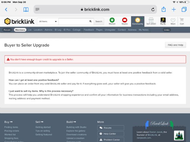 sell on bricklink