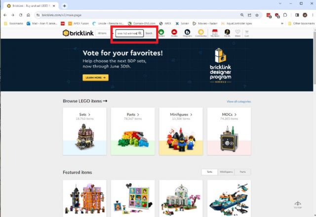 Bricklink website store