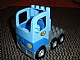 invID: 28314167 P-No: 48125c05pb01  Name: Duplo Cabin Truck Semi-Tractor Cab with Blue Base and Box and Arrows and Globe Pattern