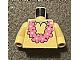 invID: 475046682 P-No: 973pb1040c01  Name: Torso SpongeBob with Sand Green Neck, Shirt Collar and Pink Lei Pattern / Tan Arms / Sand Green Hands