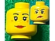 invID: 479703914 P-No: 3626pb0366  Name: Minifigure, Head Dual Sided Female Black Thin Eyebrows, Single Eyelashes, Beauty Mark, Red Lips, Medium Nougat Wrinkles, Grin / Angry Lopsided Frown Pattern