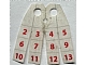 invID: 490108128 P-No: 29346  Name: Minifigure Cape Cloth, 4 Rectangular Strips with Calendar Numbers Pattern