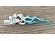 invID: 496881414 P-No: 11302pb02  Name: Hero Factory Weapon Accessory, Flame / Lightning Bolt with Axle Hole with Marbled Trans-Light Blue Pattern