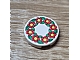 invID: 500660319 P-No: 4150pb032  Name: Tile, Round 2 x 2 with Scala Flower Pattern