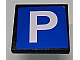 invID: 506039895 P-No: 30258pb025  Name: Road Sign 2 x 2 Square with Clip with Parking Pattern (Sticker) - Set 3182