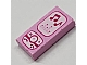 invID: 508776536 P-No: 3069pb0175  Name: Tile 1 x 2 with Magenta and White Cell Phone / Smartphone / Music Player Pattern