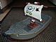 invID: 33044342 P-No: 54071pb01  Name: Duplo Boat Hull 12 x 25 Top Section with Gold Trim and Dark Blue Front Pattern