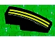 invID: 28381500 P-No: 50950pb083  Name: Slope, Curved 3 x 1 with 2 Lime Stripes on Black Background Pattern (Sticker) - Set 8133
