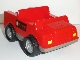 invID: 13325211 P-No: 2218c04pb01  Name: Duplo Car with 2 x 2 Studs and Dark Gray Base with Fire Pattern