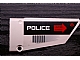 invID: 46516642 P-No: 64682pb004  Name: Technic, Panel Fairing #18 Large Smooth, Side B with 'POLICE' and 'CAUTION HOT SURFACE' Pattern (Sticker) - Set 5973