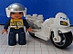 invID: 57132588 P-No: dupmc3pb01  Name: Duplo Motorcycle with Rubber Wheels and Headlights and Blue 'POLICE' Pattern