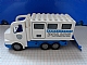invID: 53048867 P-No: 87700c04pb01  Name: Duplo Truck Large Cab with Blue 4 x 8 Flatbed Plate and Police Badge Pattern