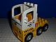 invID: 64831444 P-No: 48125c02pb01  Name: Duplo Cabin Truck Semi-Tractor Cab with Yellow Base with '47', Fire Logo, Blue and White Stripes and Headlights Pattern (Stickers) - Set 7844