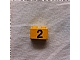 invID: 70372472 P-No: 3004pb002  Name: Brick 1 x 2 with Black Number 2 Pattern (Sticker) - Set 374-1
