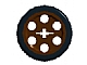 invID: 22248967 P-No: 4185c01  Name: Technic Wedge Belt Wheel (Pulley) with Black Technic Wedge Belt Wheel Tire (4185 / 2815)