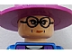 invID: 93344504 P-No: 3626bpb0211  Name: Minifigure, Head Female Glasses, White Pupils, Red Lips and Dimples Pattern (HP Professor Trelawney) - Blocked Open Stud