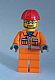 invID: 121573247 M-No: cty0032  Name: Construction Worker - Orange Zipper, Safety Stripes, Orange Arms, Orange Legs, Red Construction Helmet, Beard and Glasses