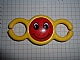 invID: 130317160 P-No: 31697pb01  Name: Primo Teether Chain Link with Red Center and Face Pattern
