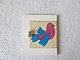invID: 138110938 P-No: 838pb09  Name: Homemaker Cupboard Door 4 x 4 with Blue and Red Bird Pattern (Sticker) - Set 292