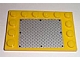 invID: 138478150 P-No: 6179pb053  Name: Tile, Modified 4 x 4 with Studs on Edge with 4 Black Rivets on Silver Tread Plate Pattern (Sticker) - Set 7685
