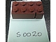 invID: 143108031 P-No: bslot04bR  Name: Brick 2 x 4 without Bottom Tubes, Slotted (with 2 slots, opposite corner right)
