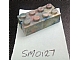 invID: 143355562 P-No: bslot04a  Name: Brick 2 x 4 without Bottom Tubes, Slotted (with 2 slots, opposite)