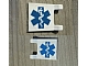invID: 153098174 P-No: 2335pb016  Name: Flag 2 x 2 Square with EMT Star of Life Pattern on Both Sides (Stickers) - Set 3312