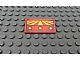 invID: 156217328 P-No: 87079pb0249  Name: Tile 2 x 4 with Red and Yellow Perspective View and 3 Buttons Pattern (Sticker) - Set 6857