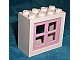 invID: 18187988 P-No: 4132c05  Name: Window 2 x 4 x 3 - Solid Studs with Medium Dark Pink Pane (4132 / 4133)