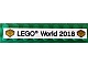 invID: 164752493 P-No: 4162pb193  Name: Tile 1 x 8 with 'LEGO World 2018' and Bricks Pattern