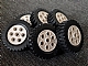 invID: 173153091 P-No: 2695c01  Name: Wheel 30mm D. x 13mm (13 x 24 Model Team), with Black Tire 13 x 24 Model Team (2695 / 2696)