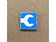 invID: 175247685 P-No: 3068pb0152  Name: Tile 2 x 2 with White Wrench Head on Blue Background Pattern (Sticker) - Set 6378