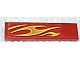 invID: 177105330 P-No: 2431pb124R  Name: Tile 1 x 4 with Yellow Flames Pattern Model Front Right Side (Sticker) - Set 8667
