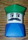 invID: 184002271 M-No: dupfig012  Name: Duplo 2 x 2 x 2 Figure Brick Early, Male on Blue Base, Green Police Hat