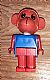 invID: 187932133 M-No: fab8c  Name: Fabuland Monkey - Mark Monkey, Red Head, Legs and Arms, Blue Top