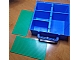 invID: 191180732 G-No: 2745c01  Name: Storage Bin with Handle and Six Compartments with Green Baseplate Covers