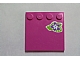 invID: 193777180 P-No: 6179pb146  Name: Tile, Modified 4 x 4 with Studs on Edge with Medium Lavender Flower and Lime Leaves Pattern (Sticker) - Set 41038