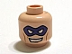 invID: 194504061 P-No: 3626bpb0678  Name: Minifigure, Head Male Purple Eye Mask with Eye Holes and Evil Grin with Teeth Pattern (The Riddler) - Blocked Open Stud
