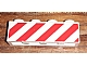 invID: 198915559 P-No: 3010pb167  Name: Brick 1 x 4 with Red Danger Stripes Pattern on One Side (Sticker) - Set 6606