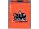 invID: 199454684 P-No: 3245bpb13R  Name: Brick 1 x 2 x 2 with Inside Axle Holder with Tow Truck Danger Sign Pattern Facing Right (Sticker) - Sets 7638 / 7642 / 7686