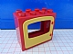 invID: 197486311 P-No: 4253c04  Name: Duplo Door / Window Frame 2 x 4 x 3 Flat Front Surface with Yellow Door / Window with Single Pane and Interior Top Clip (4253 / 4247)