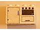 invID: 200093090 P-No: BA023pb01  Name: Stickered Assembly 4 x 2 x 2 with Refrigerator and Oven Pattern (Sticker) - Sets 6372 / 6374 - 2 Brick 2 x 4