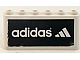 invID: 200303988 P-No: 4176pb02  Name: Windscreen 2 x 6 x 2 with Adidas Logo on Black Background Pattern (Sticker) - Sets 3409-1 / 3420-1 / 3420-2 / 3421 / 3424
