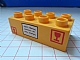 invID: 138126526 P-No: 3011pb005  Name: Duplo, Brick 2 x 4 with Shipping Box with Arrow and Glass Pattern