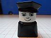 invID: 297831400 M-No: dupfig035  Name: Duplo 2 x 2 x 2 Figure Brick Early, Male on Black Base, Black Police Hat, Small Smile