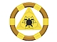 invID: 203056074 P-No: 87748pb05  Name: Ring with Center Triangle with Gold Bands and Manta Ray Pattern (Atlantis Treasure Key)