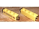 invID: 204461610 P-No: 3010pb035epb01  Name: Brick 1 x 4 with Car Grille Chrome Pattern (Embossed Print) with Black and Yellow Danger Stripes on Both Sides (Stickers) - Sets 558 / 622 / 670