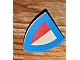 invID: 204919073 P-No: 3846p47  Name: Minifigure, Shield Triangular  with Red and Gray Halves and Blue Border Pattern