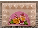 invID: 208889747 P-No: 6180pb069  Name: Tile, Modified 4 x 6 with Studs on Edges with Drinks Pattern (Sticker) - Set 41035